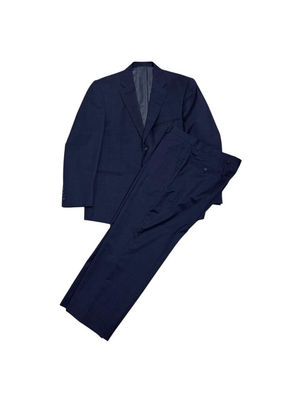 BELLISSIMO 2-piece SUIT Wool Business Casual Formal Blazer Jacket Pants Mens 40S